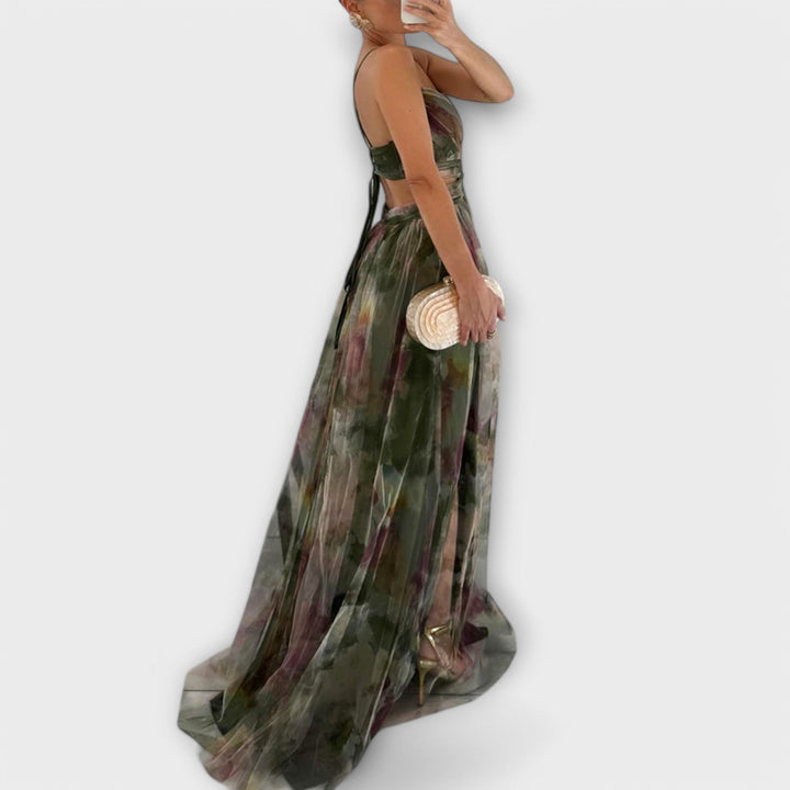 Ivy Manhattan | Annai Mesh Maxi Dress - Elegant and Figure-Hugging
