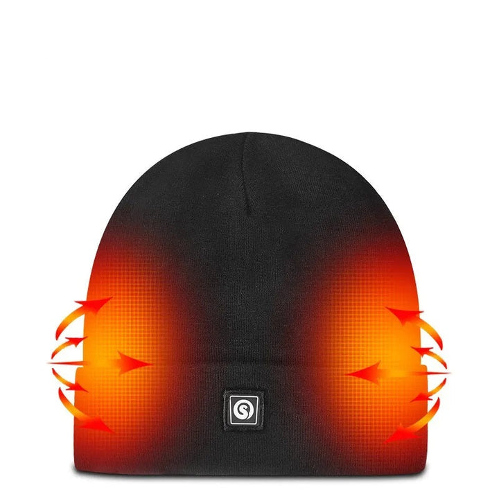 Rechargeable Heated Beanie with Built-in Control for Adults | Ideal for Outdoor Activities in Winter