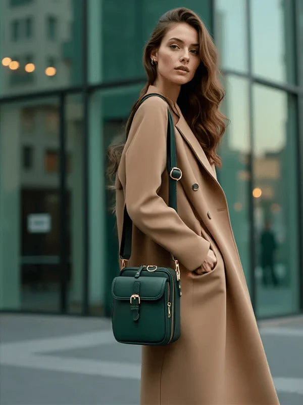 Women’s Compact Leather Crossbody Handbag