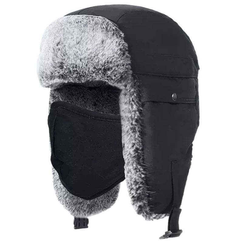 Winter Hat with Ear Covers and Adjustable Size for Adults | Ideal for Outdoor Activities