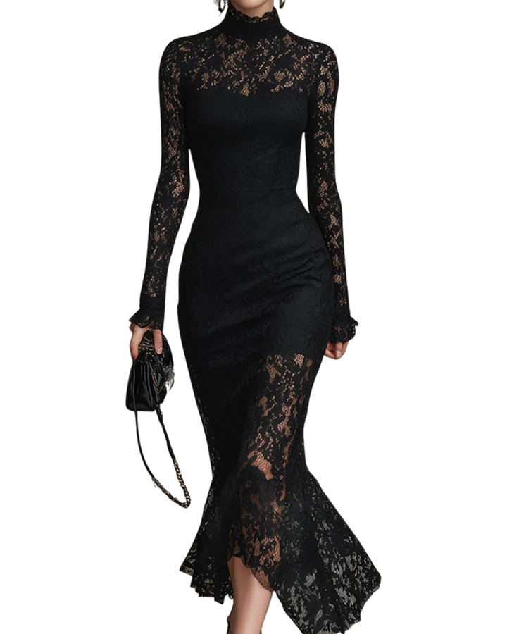 Ivy Manhattan | Black Lace Maxi Dress