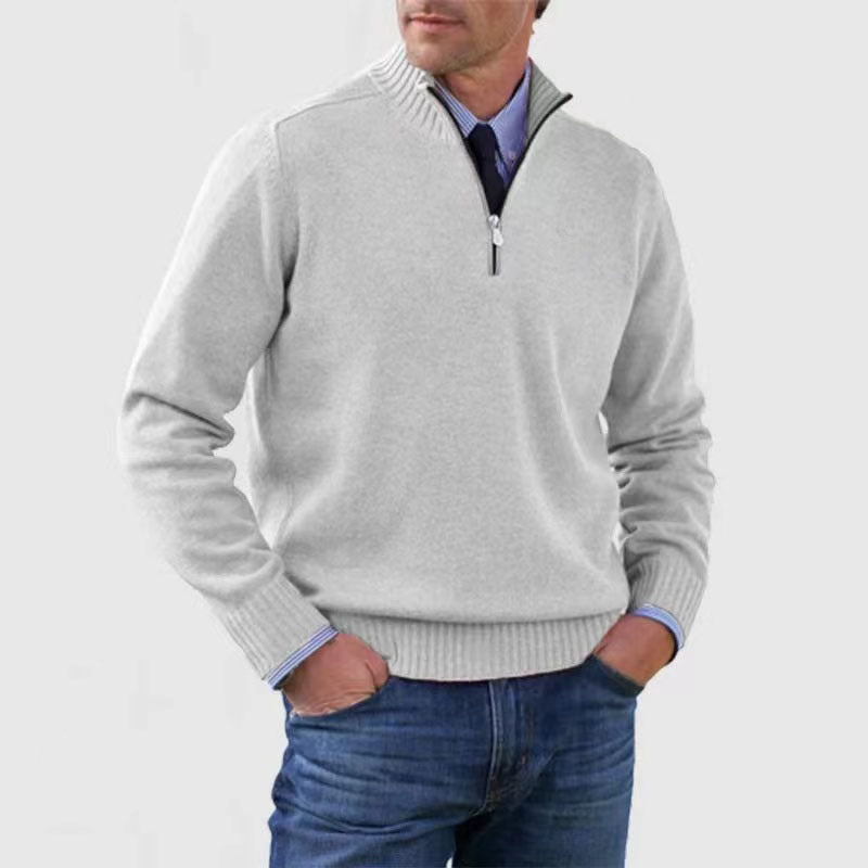 DUMONT LYON | ELEGANT MEN'S MID-ZIP PULLOVER