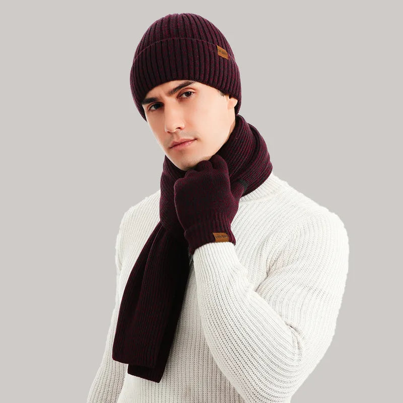 Winter Set with Beanie, Scarf, and Gloves for Adults | Ideal for Cold Days