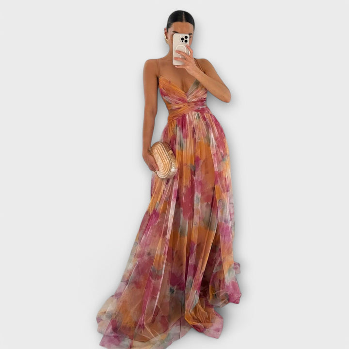 Ivy Manhattan | Annai Mesh Maxi Dress - Elegant and Figure-Hugging