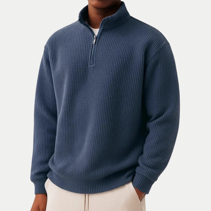 Ivy Manhattan | MENS ZIP COLLAR KNIT