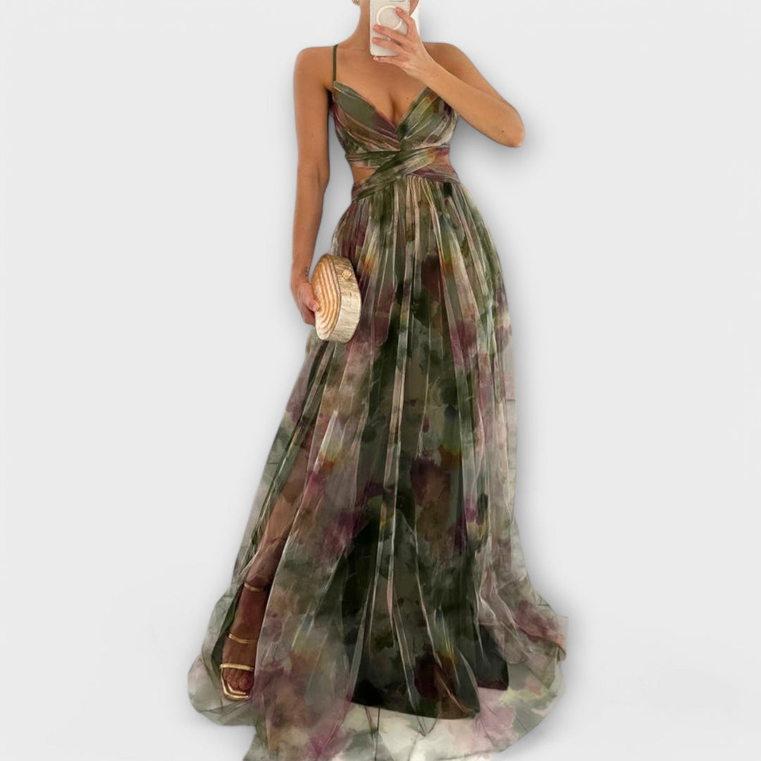 Ivy Manhattan | Annai Mesh Maxi Dress - Elegant and Figure-Hugging