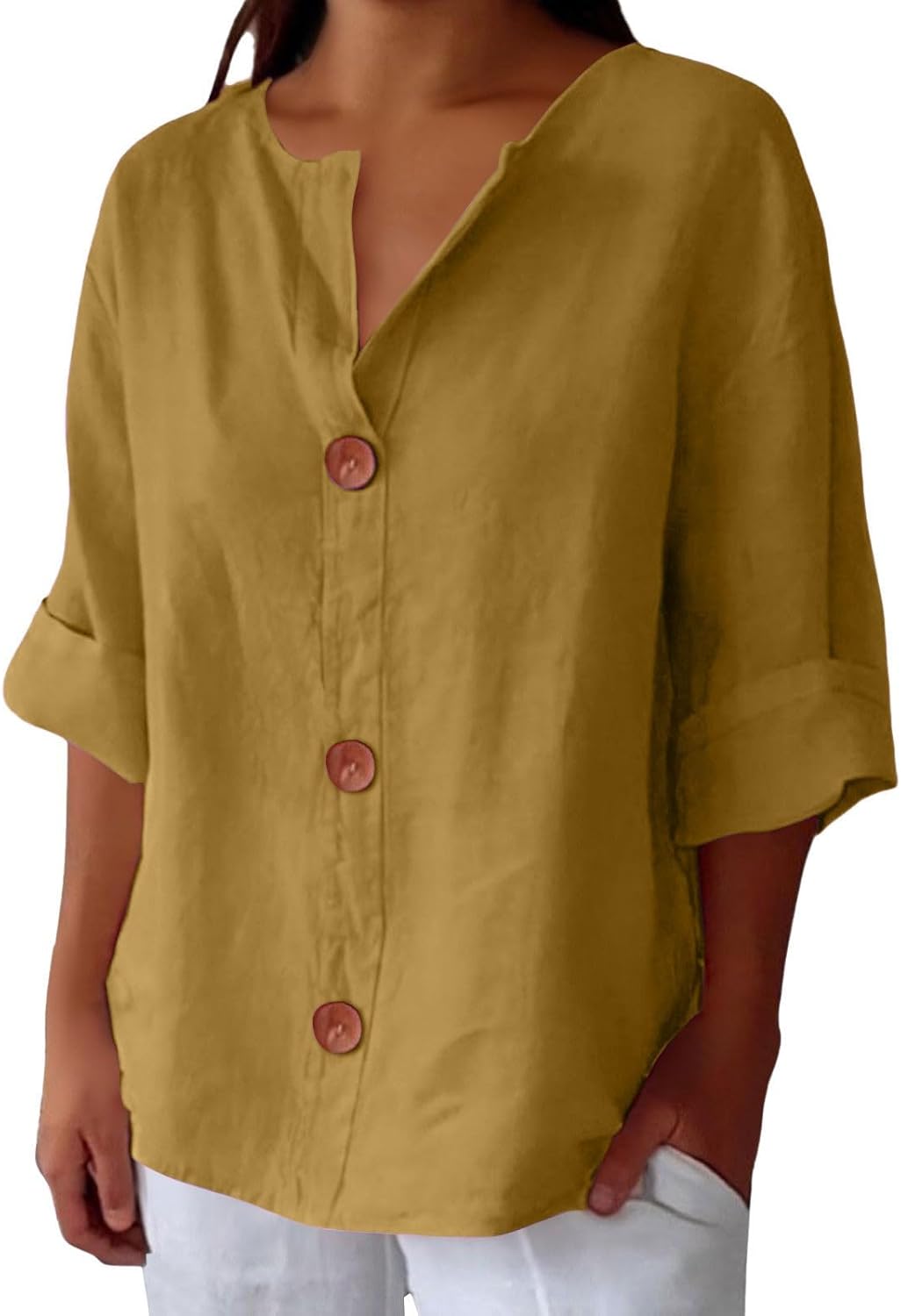 Clara | Casual Linen Blouse