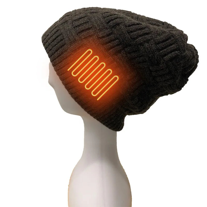 USB Heated Beanie with Adjustable Heating Element for Adults | Ideal for Outdoor Activities
