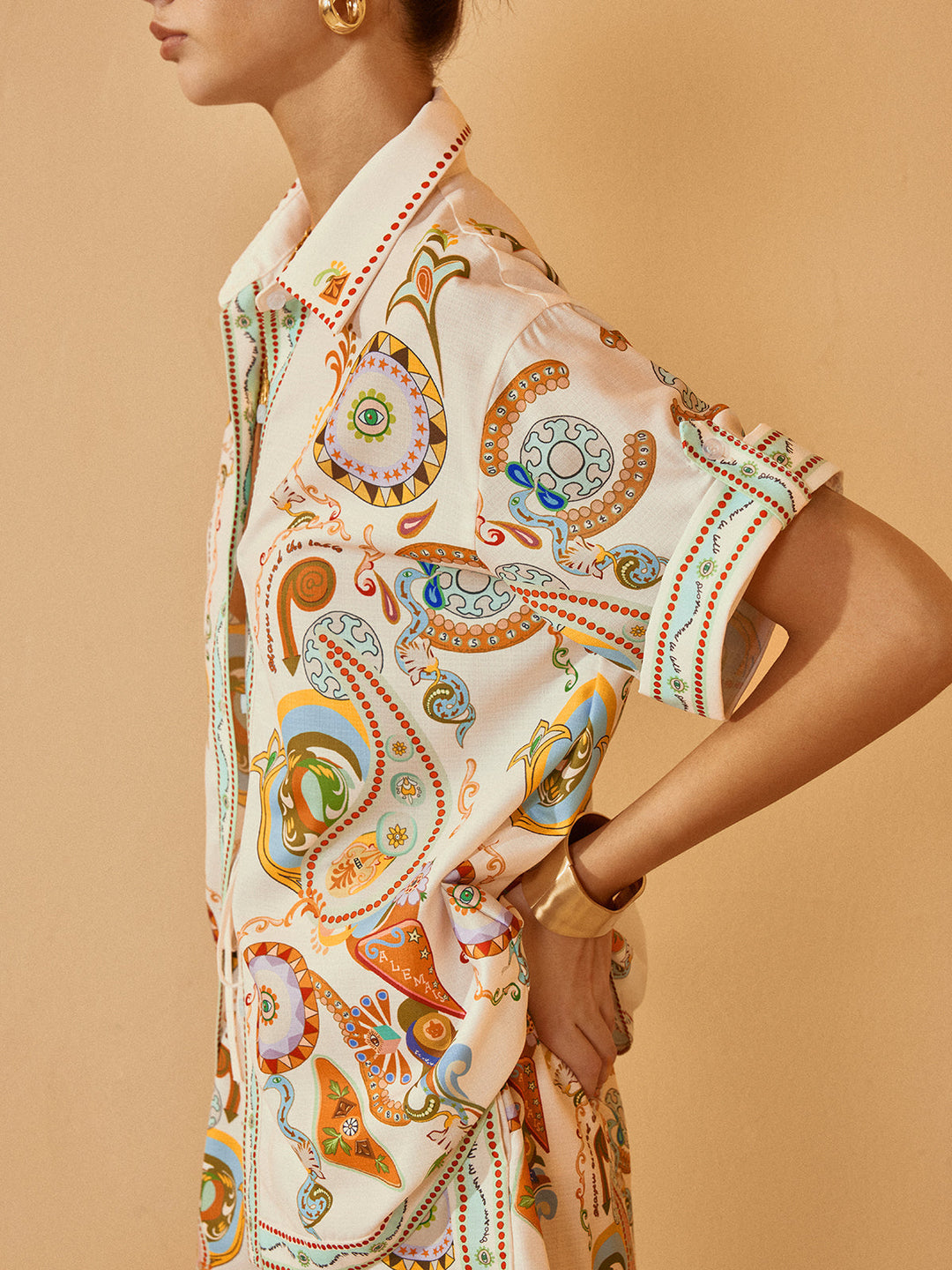 Abriella | Short Set with Printed Short Sleeve Polo for Women