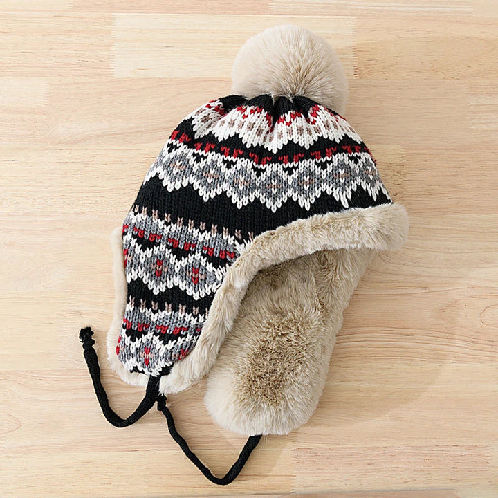 Winter Hat with Pom-Pom and Ear Covers for Adults | Ideal for Cold Days