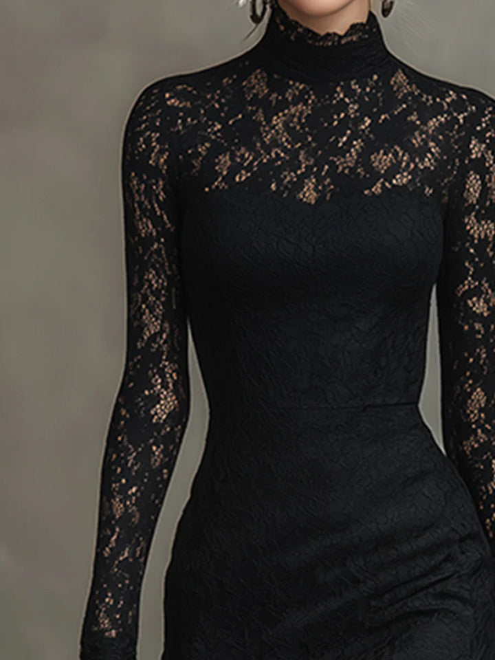 Ivy Manhattan | Black Lace Maxi Dress
