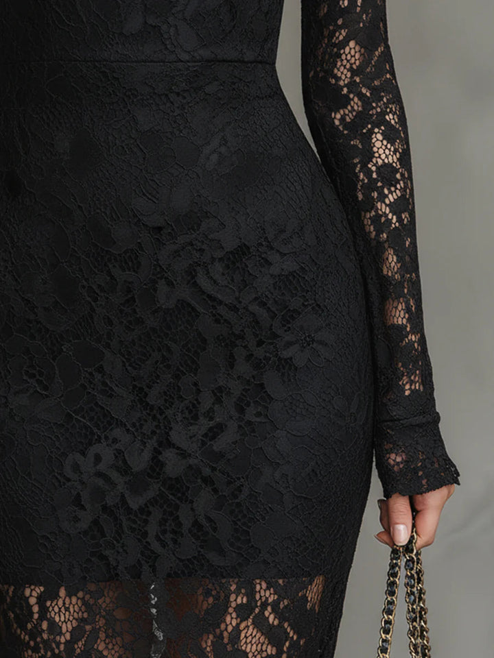 Ivy Manhattan | Black Lace Maxi Dress