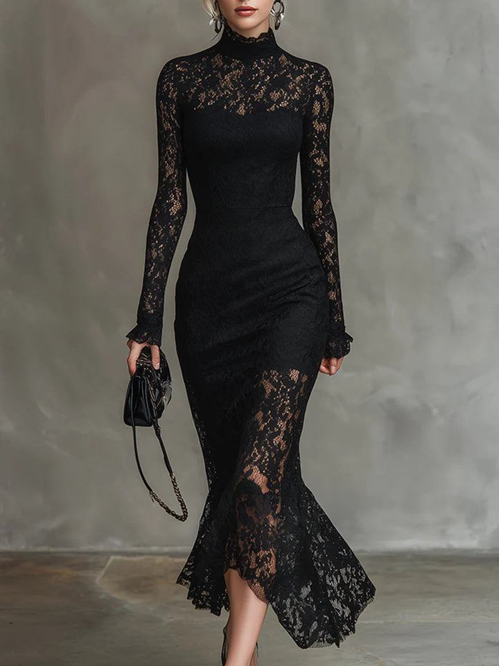 Ivy Manhattan | Black Lace Maxi Dress
