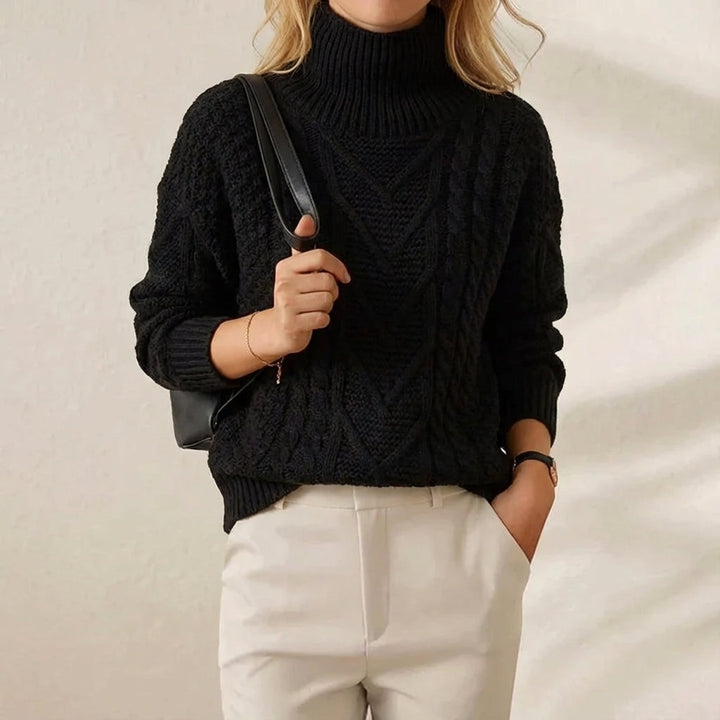 Ivy Manhattan | Cotton Cable Knit Turtleneck