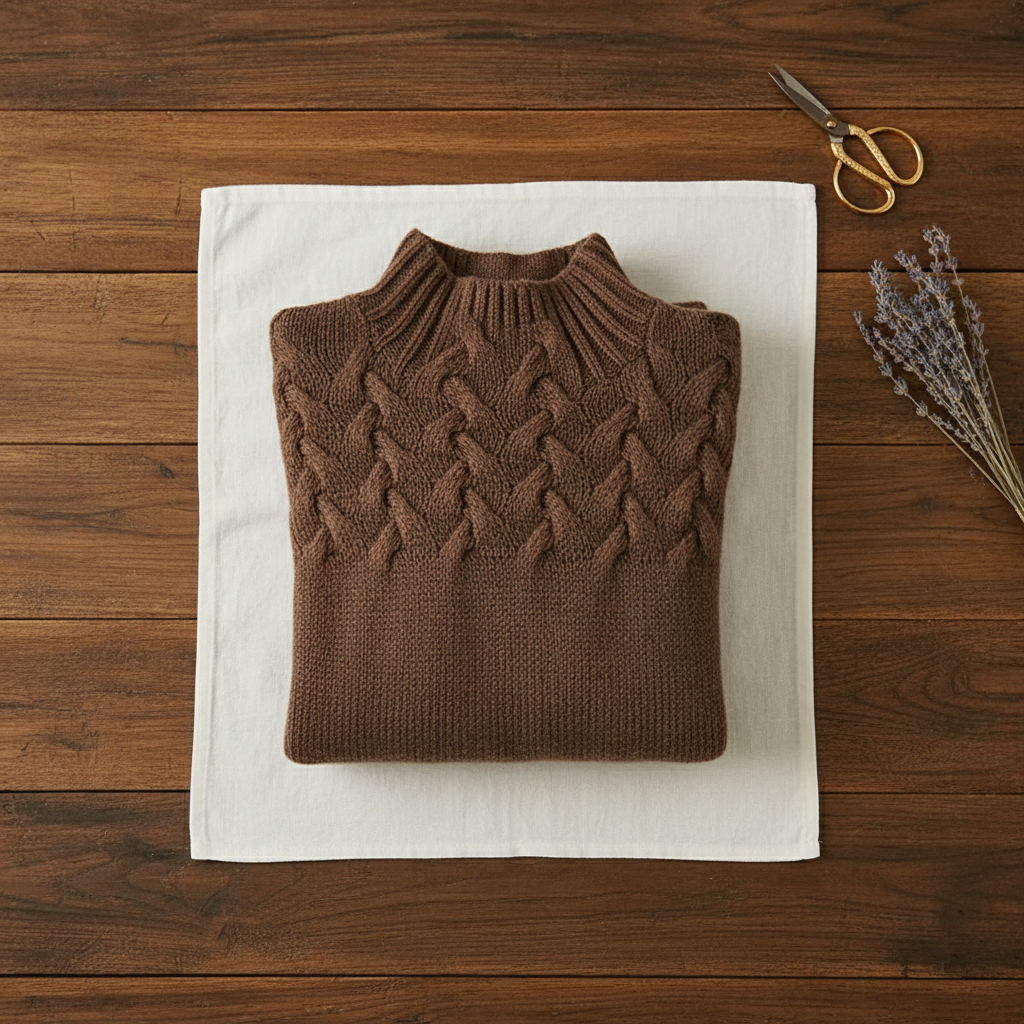 Ivy Manhattan | Cotton Cable Knit Turtleneck