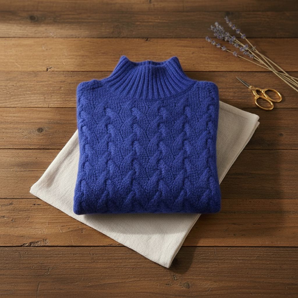 Ivy Manhattan | Cotton Cable Knit Turtleneck