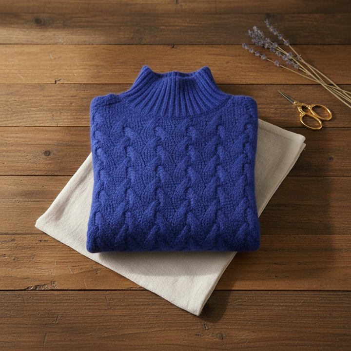 Ivy Manhattan | Cotton Cable Knit Turtleneck