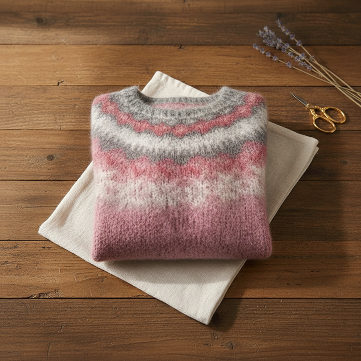 Ivy Manhattan | Cotton Mohair Sweater Pink
