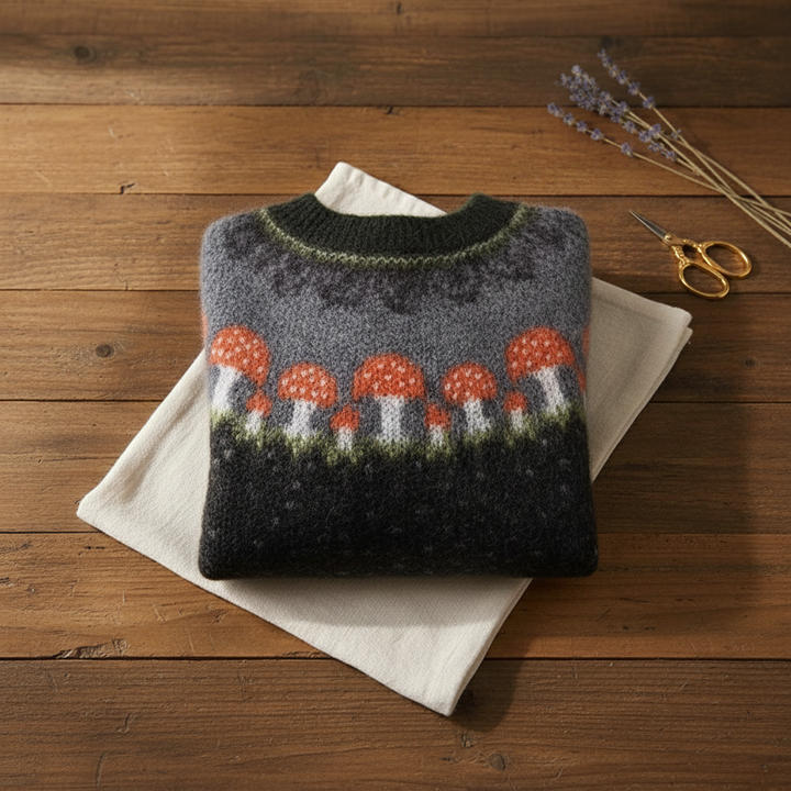 Ivy Manhattan | Cotton Sweater Black Mushroom