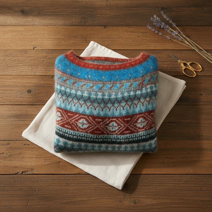 Ivy Manhattan | Cotton Sweater Blue Red