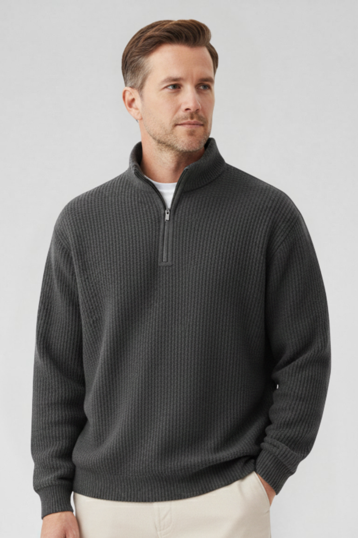 Ivy Manhattan | MENS ZIP COLLAR KNIT