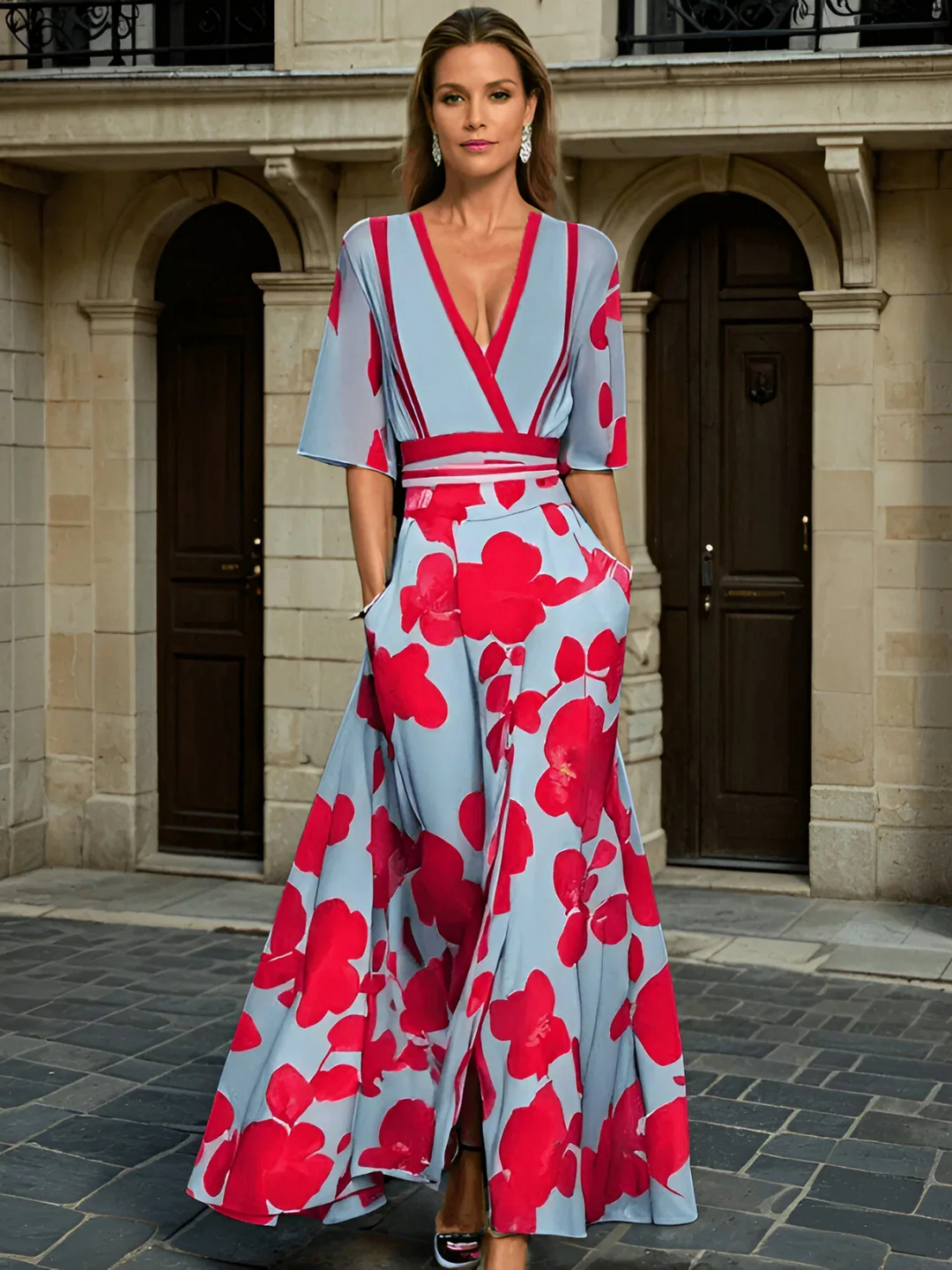 Kali - Milano design Sleeved Dress