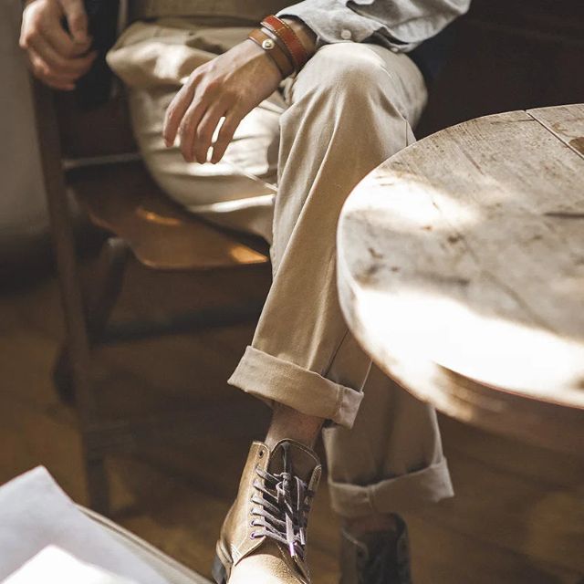 Men's Front Pleat Straight Cut Trousers | Ideal for Everyday Wear