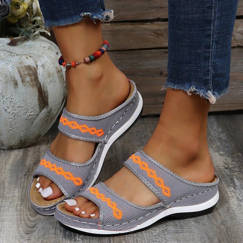 Women's Orthopedic Summer Sandals - Arch Support Velcro Breathable