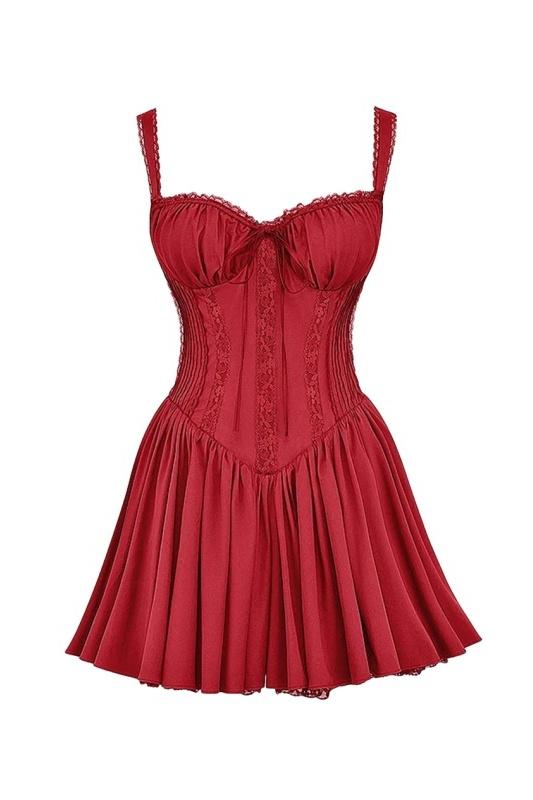 Arely | Elegant Mini Corset Dress with Lace and Satin for Women