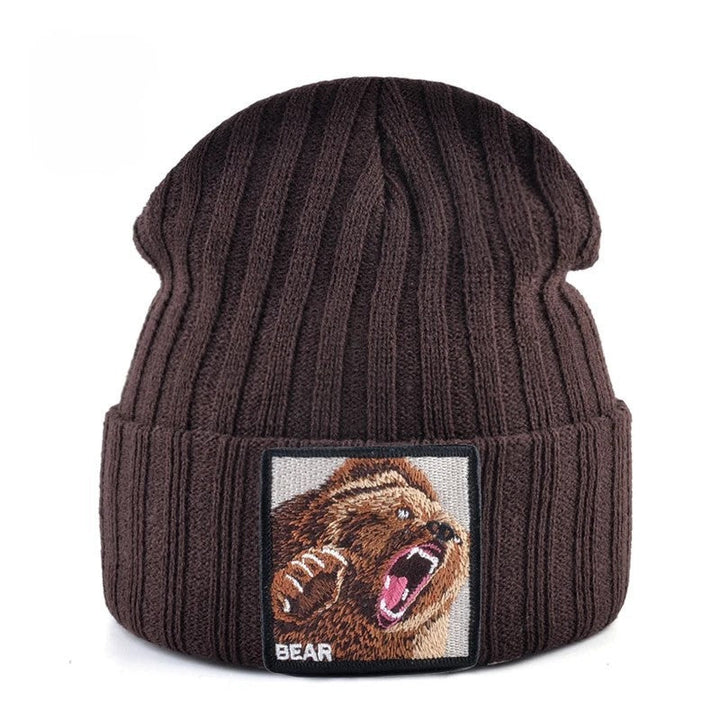 Knitted Beanie with Embroidered Patches for Adults | Ideal for the Winter Season