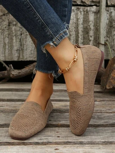 Lisa - Knit Slip-On Flats