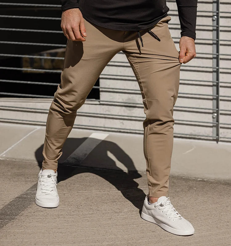 Functional Pants with Slim Fit and Elastic Waist for Men | Ideal for Daily Activities