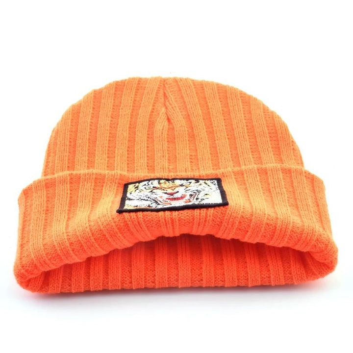 Knitted Beanie with Embroidered Patches for Adults | Ideal for the Winter Season